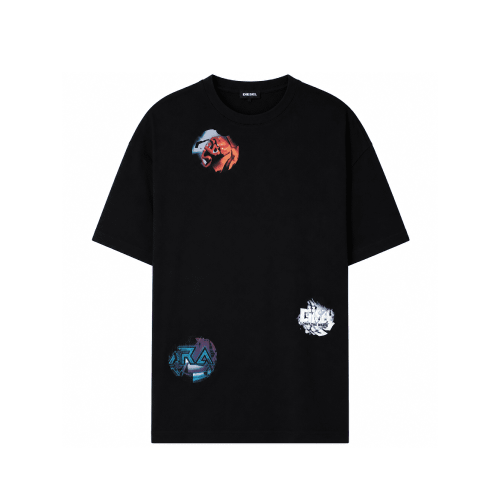 rafsimons blackT-Shirt Pocket Holes Oversize