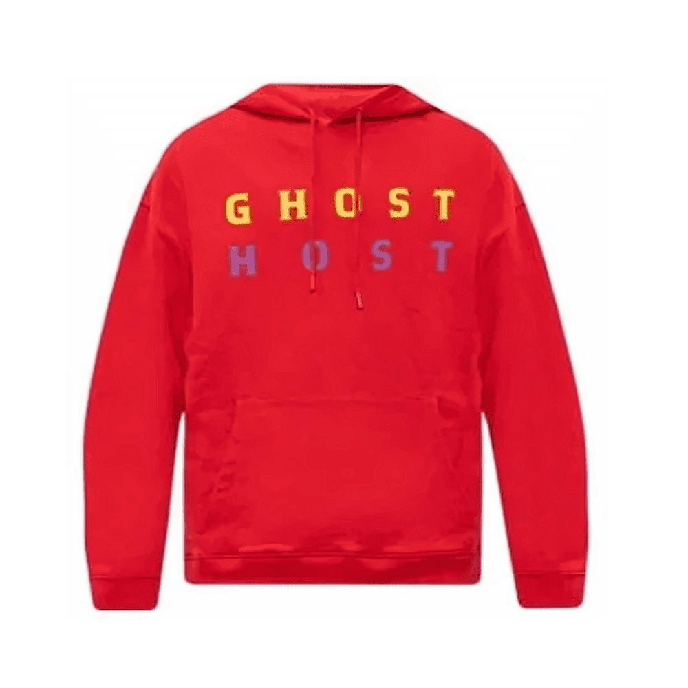 raf-simons Ghost Printed Drawstring Hoodie