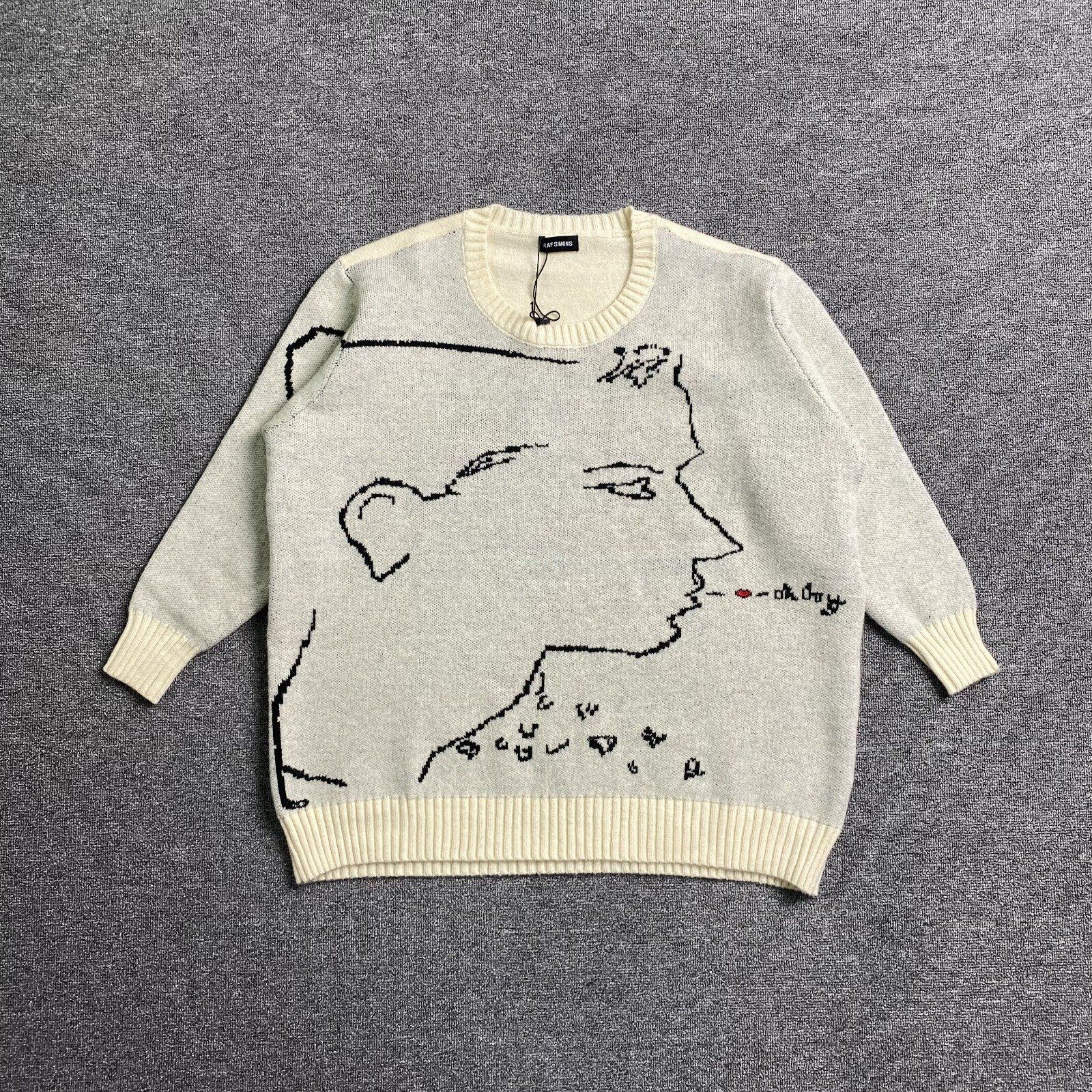 Raf Simons Cream Graphic Sweatshirt
